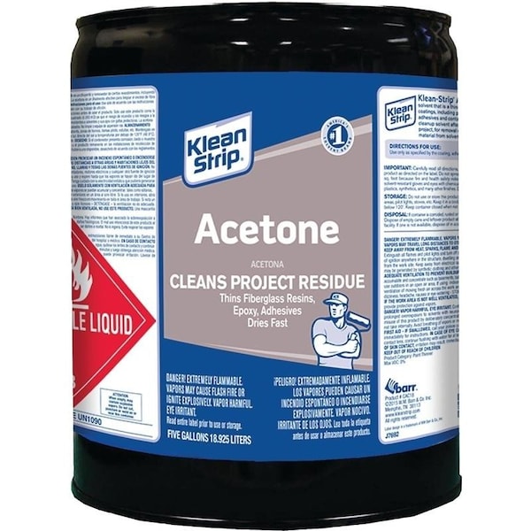 KleanStrip Klean Strip CAC18 Acetone Thinner, 5 gal Can CAC18 Zoro